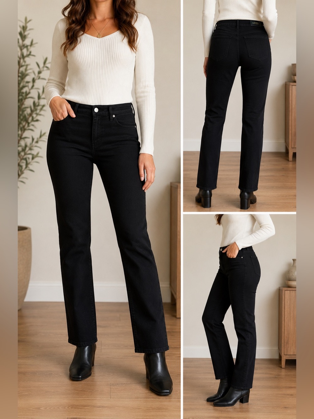 Lauren Ralph Lauren Black Straight-Leg Women’s Jeans EUC